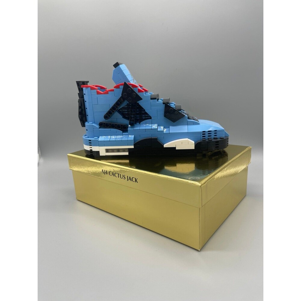 Completed Travis Scott x Air Jordan 4 Retro ‘Cactus Jack’ Kick Brick Set